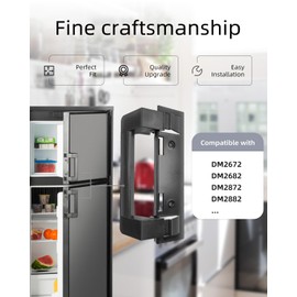 Rolkely 2025 Upgraded 3316882900 RV Refrigerator Door Handle Holder Compatible with Dometic 3316882.900 S,Std Dr Handle Combo-6/8 Amii DM2672, DM2682, DM2872, DM2882(2 Pack)