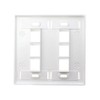 Leviton 6-Port Dual Gang QuickPort Wallplate with ID Windows, 42080-6WP,