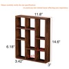 SOFE Small Brown Wood Shadow Box with Shelves, 3 Tier