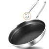 LOLYKITCH 12 Inch Hybrid Stainless Steel Non-Stick Sauté Pan with