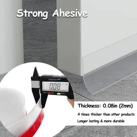 Silicone Weather Stripping, 3 inch (W) x 20 Ft (L) Door Draft Stopper, Windows Seal Strip for Gaps of Door and Windows, Garage Door Under Bottom, Sealing Tape Shower Doors Sweep, White
