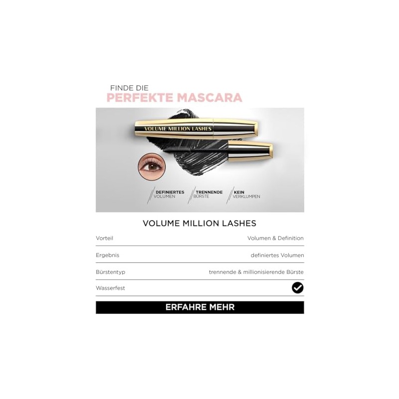 L'Oréal Paris Mascara Twin Pack, Black Mascara for Length and