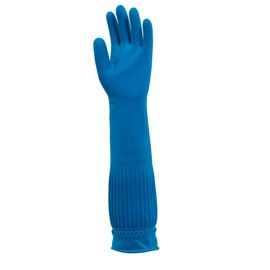 ETERNA Gloves Extra Long, Gloves for Laundry, Kitchen and Household Cleaning, Brush Effect on Fingers, Longer Length with Expandable Sleeve, Size L, 4.44 Oz