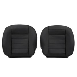 NLQR Driver and Passenger Bottom Replacement Seat Covers Microfiber Leather Black Compatible with Hummer H2 2003 2004 2005 2006 2007