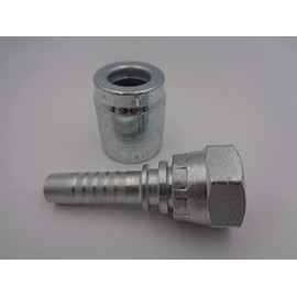 Hydraulic Hose Crimp Fitting Insert for 5/8" Hose with 1 Wire Ferrule Choose Fitting Size (5/8 BSP Female Straight)