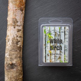 White Birch - Paper Birch Tree Scent Maximum Scent Wax Cubes/Melts- 1 Pack -2 Ounces- 6 Cubes, Gift for Women, Men, BFF, Friend, Wife, Mom, Birthday, Sister, Daughter, Clean Earthy Fragrance