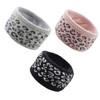 LALAFINA 3pcs Warm Knitted Headwrap Leopard Pattern Fashion Headband Wool