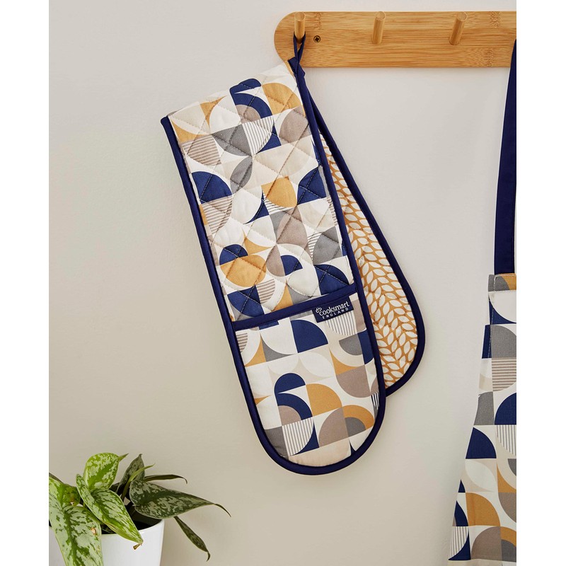 Cooksmart Double Oven Glove, Bauhaus Geo