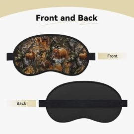Camo Hunting Sleep Eye Mask, Comfortable Eyeshade for Sleeping, Cover Lightweight Funny Sleeping Blindfold for Men and Women