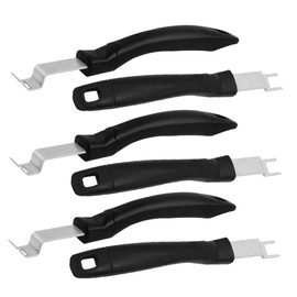 Mipcase 6pcs Portable Stainless Steel Grill Lifter Convenient Gripper Tool for Outdoor BBQ Picnic Home Cooking Easy to Clean Grilling Accessories