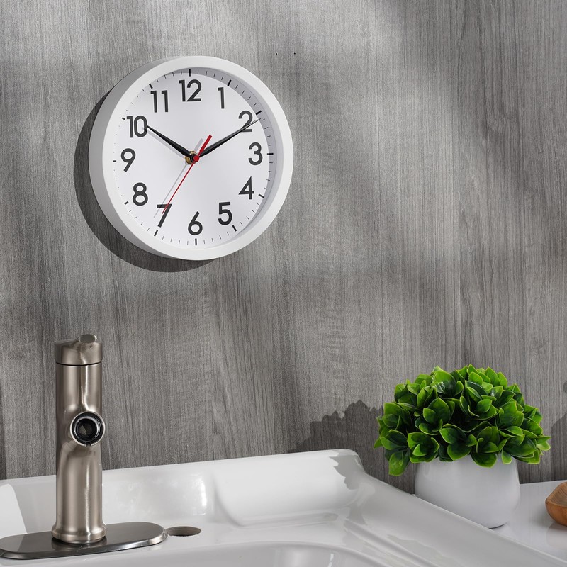 AKCISOT Wall Clock, Modern Small Wall Clocks Battery Operated 8