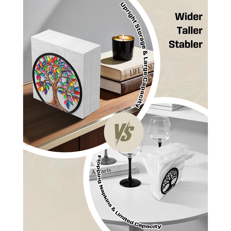 Uniclife Metal Napkin Holder for Table Standing Napkin Dispenser