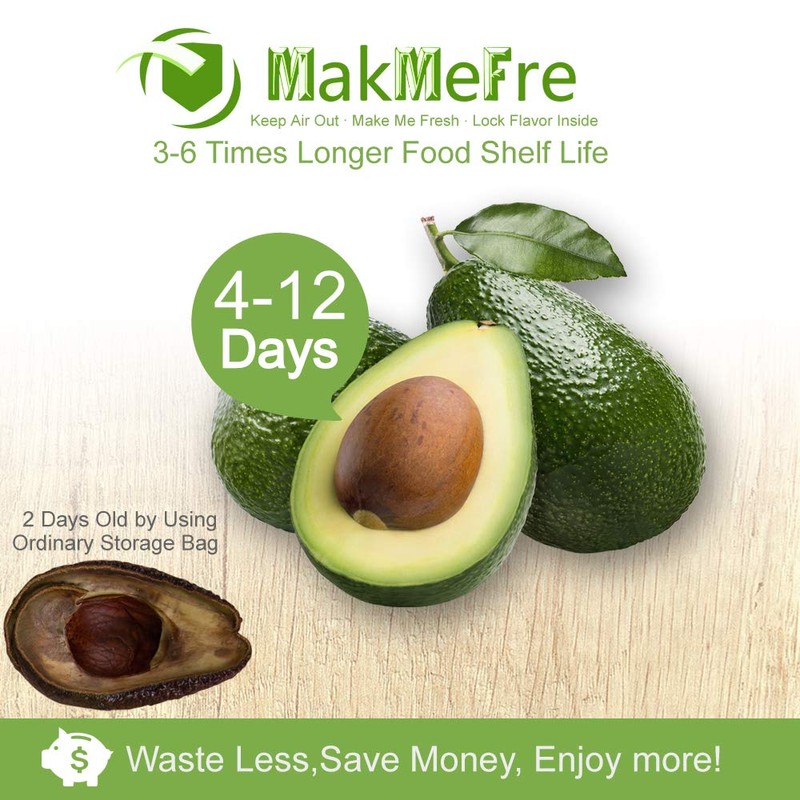 MakMeFre 6 Pack 8"x20'(3Rolls) and 11"x20' (3Rolls) Vacuum Sealer Bags