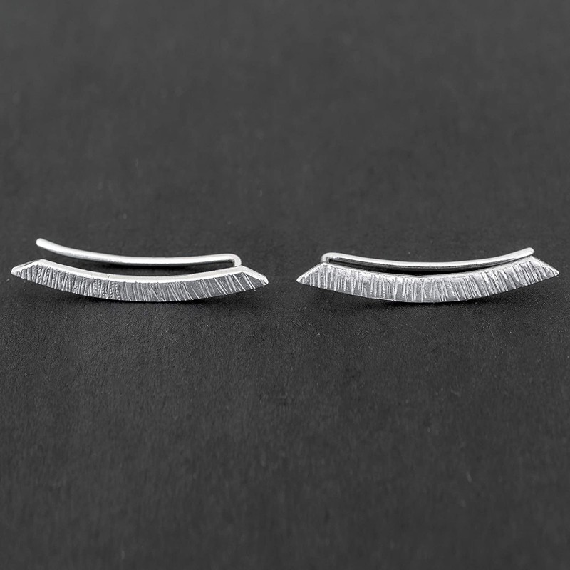 Oxidised Sterling Silver Ear Cuff for Men Earring Men Ear