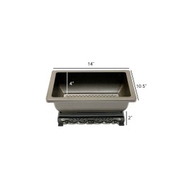 Cotta Planters Bonsai Pot – 2-Pack 14 Inch Large Bonsai Training Pot with Eelegant Stand – Rectangular Bonsai Pots with Mesh Drainage – Luxurious Bonsai Tree Pots Indoor Made with Recycled Plastic