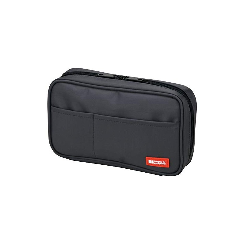 Lihit Lab A7551-24 Pen Case, Book Type, Black