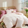 Tospass Cotton Bed Linen 200 x 200 cm Beige Pink