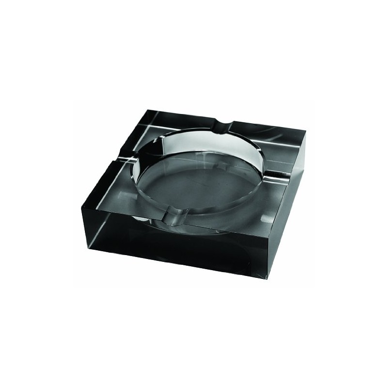 4 Cigar Crystal Ashtray, Made From Semi-Transparent Black Tinted K9