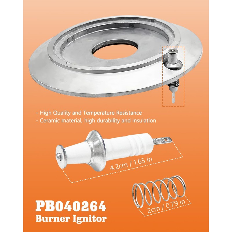 2PCS Gas Range Burner Ignitors Replace for Viking, PB040264 Spark,