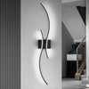 CANEOE Modern Led Wall Light, 39inch Black Indoor Led Wall