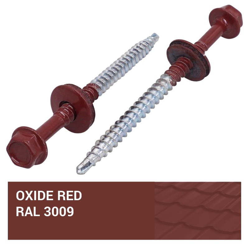 SKIR'CO (Pack of 50) Painted Roofing Screws 4.8 x 70
