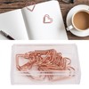 100Pcs Paper Clips Rose Gold Unique Shape Electroplating Process Lightweight