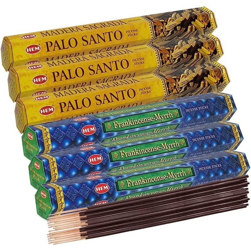 Palo Santo Frankincense & Myrrh Incense Sticks & Holder Bundle