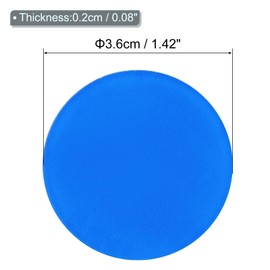 TOP-VIGOR 3Pairs/6Pcs Self Stick Hot and Cold Water Label, Acrylic Round Shape Sticker Signs for Faucets Sinks, Red/Blue