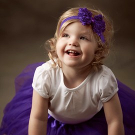 My Lello 10 Pack Girls Mixed Colors Fabric Rose Bow Headbands