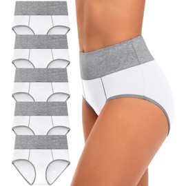 CULAYII Plus Size Underwear for Women C Section Underwear Cotton Breathable Briefs Tummy Control Panties for Women Pack