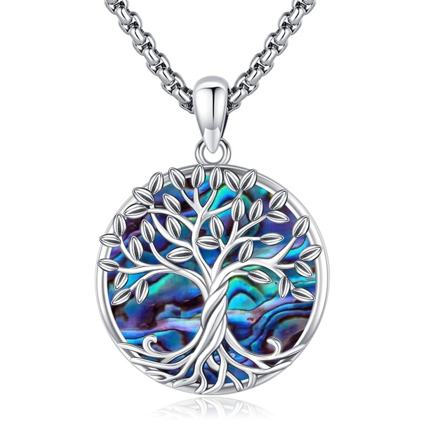 LOOVE Tree of Life Necklace for Women Sterling Silver Family
