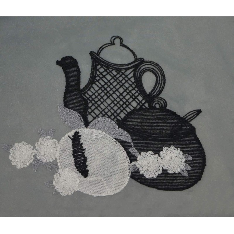 Householdfurnishing Embroidered Kitchen Window Pair Curtains Set Rod Pocket with