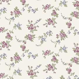 Norwall AF37707 Chic Pre-Pasted Wallpaper, Plum, Burgundy, French Rose, Grey, Blue