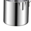 Stainless Steel Deep Fryer Pan Durable Portable Mini Long Handle