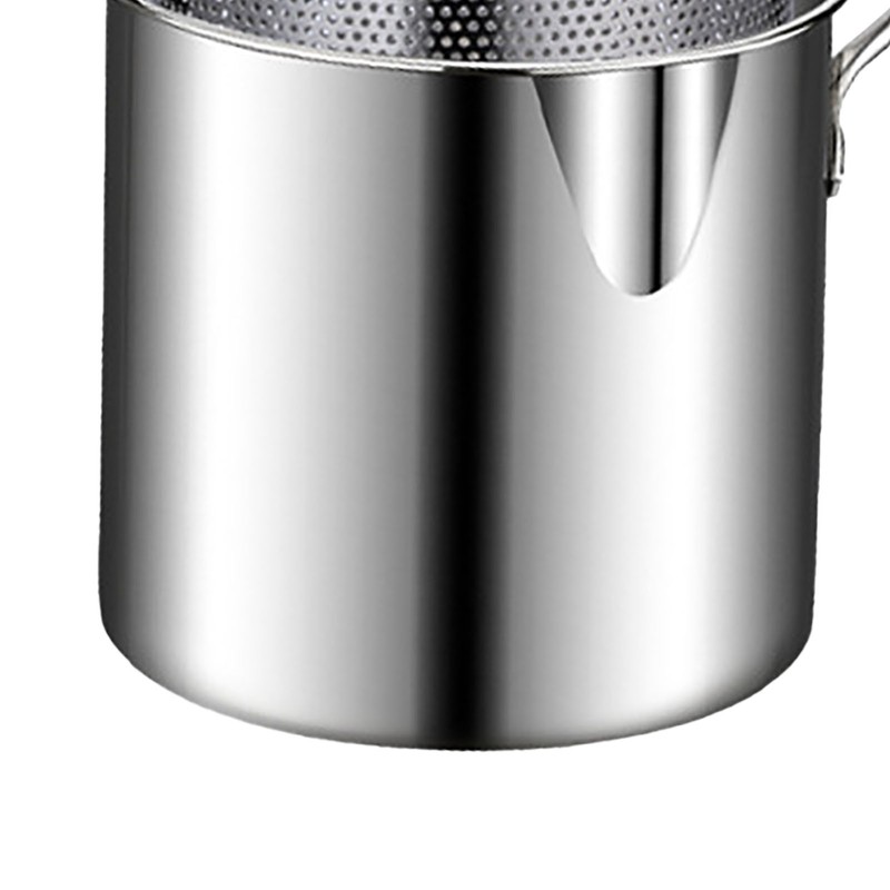 Stainless Steel Deep Fryer Pan Durable Portable Mini Long Handle
