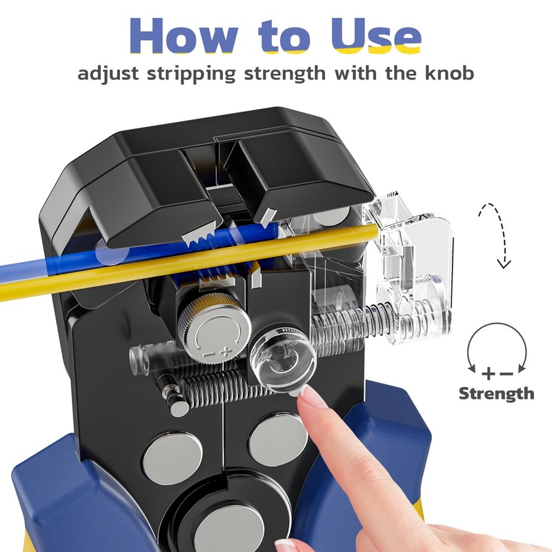 haisstronica Wire Stripper and Crimping Tool,AWG 24-10 Automatic Stripper Tool