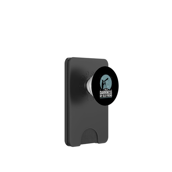 Hello Darkness Telescope Stargazing Astronomy Lover PopSockets PopWallet for MagSafe