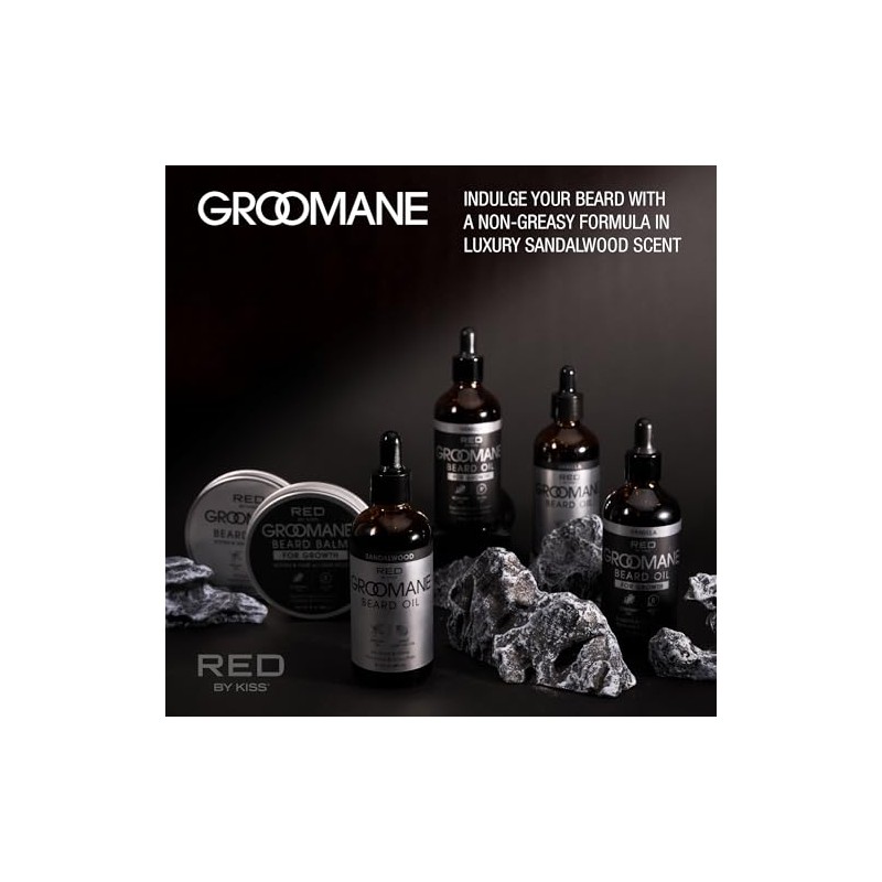 Red by Kiss Aceite Para Barba Groomane, Con Aceite De