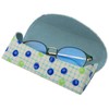 Pearl 092923 Glasses Case Semi-Hard Magnetic HA140 Dot Plaid Blue