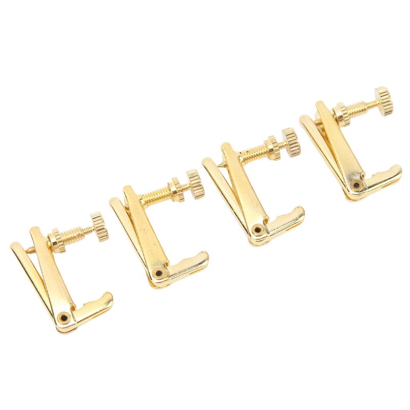 4PCS Violin Fine Tuner Golden Metal Wear Resistant String Fine
