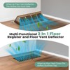 2-in-1 Vent Deflector & Floor Vent Covers, Floor Register 4x10,