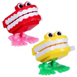 Aczyqws 2Pcs Wind up Toys Chattering Teeth Wind- up Toys for Kids (Random Color)