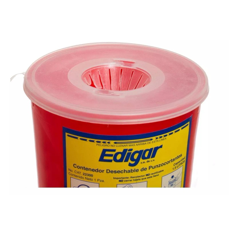 Edigar Contenedor Para Rpbi Punzocortantes 1.5l - Edigar