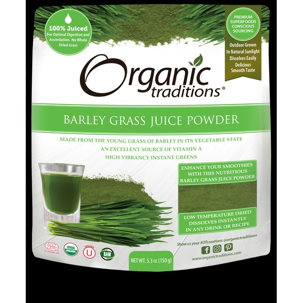 Organic Barley Grass Juice Powder, 150 g