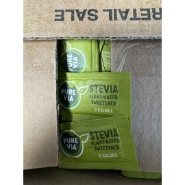 Pure Via 1000 Packets Stevia Plant Based Sweetner BB 01/09/2026