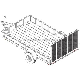Johnson Trailer Parts 6′ 10" x 12′ Utility Trailer Plans – 3,500 lb Capacity | Trailer Blueprints