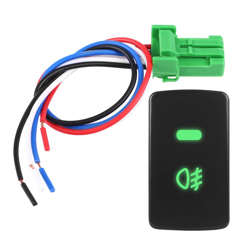 Qiilu Interruptor de luz antiniebla para automóvil, interruptor de luz