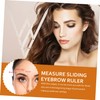 Baluue 1pc Golden Ratio Eyebrow Measuring Ruler Sliding Stainless Steel