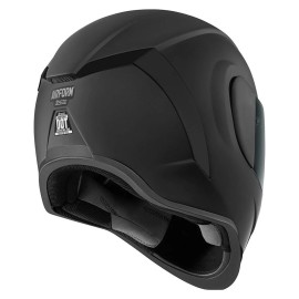 Icon Airform Full Face Motorcycle Street Helmet Dark Rubatone Black - Dark Rubatone Black, Medium