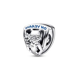 PHCLASY 925 Sterling Silver Charms Compatible with Bracelets and Necklaces Dangle Heart Bead with Cubic Zirconia Spacer Jewellery Gifts for Men and Women, Cubic Zirconia